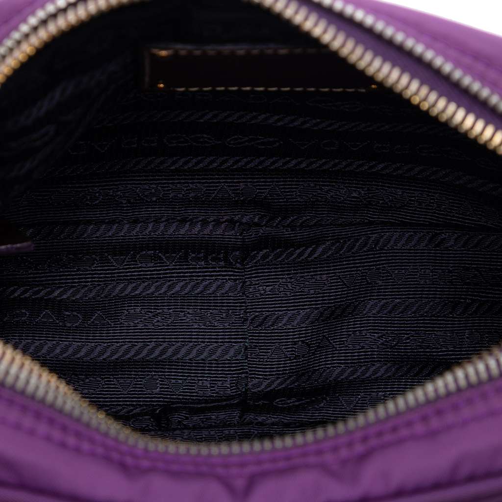 Prada Tessuto Pietre Camera Bag Purple Very good - Model View