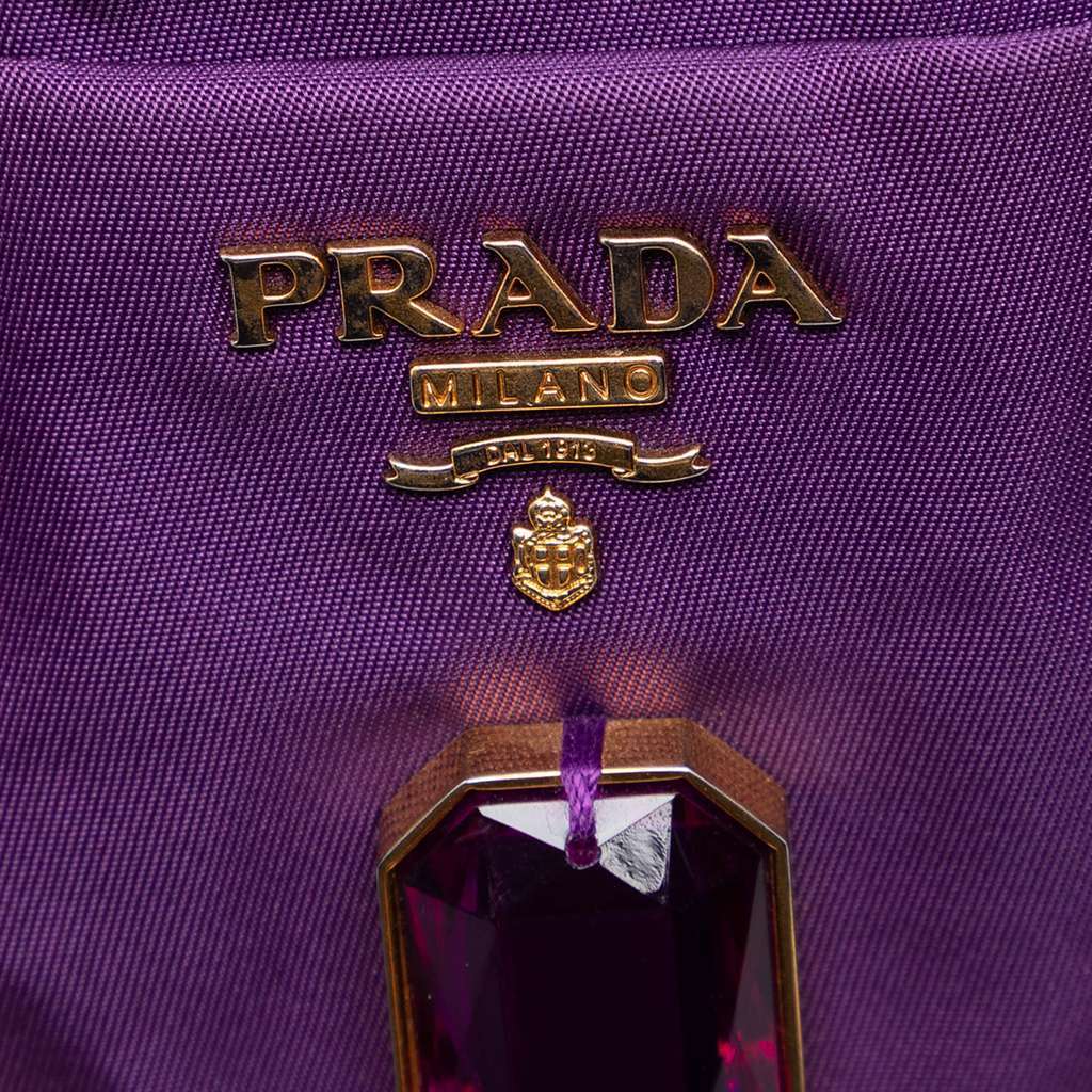 Prada Tessuto Pietre Camera Bag Purple Very good - Box View