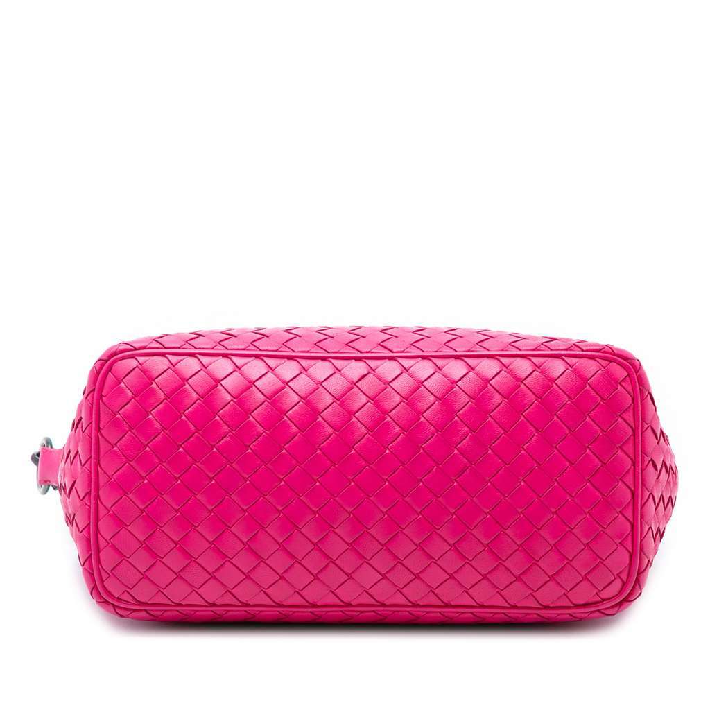 Bottega Veneta Small Nappa Intrecciato Shoulder Bag Pink Leather Very good - Inside View