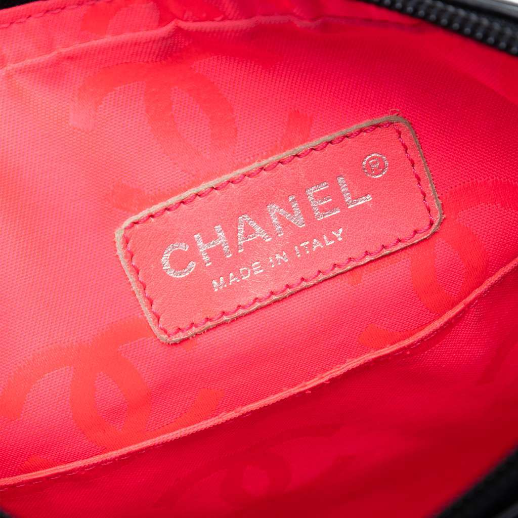 Chanel Quilted Lambskin Cambon Ligne Crossbody Black Leather Very good condition - Box View