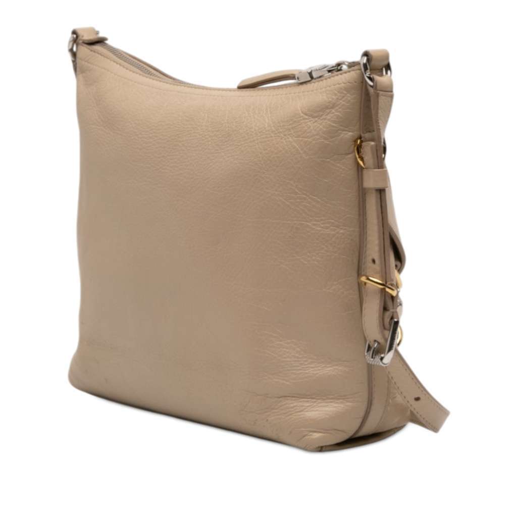 Givenchy Small Leather Voyou Crossbody Beige Leather Very good - Back View