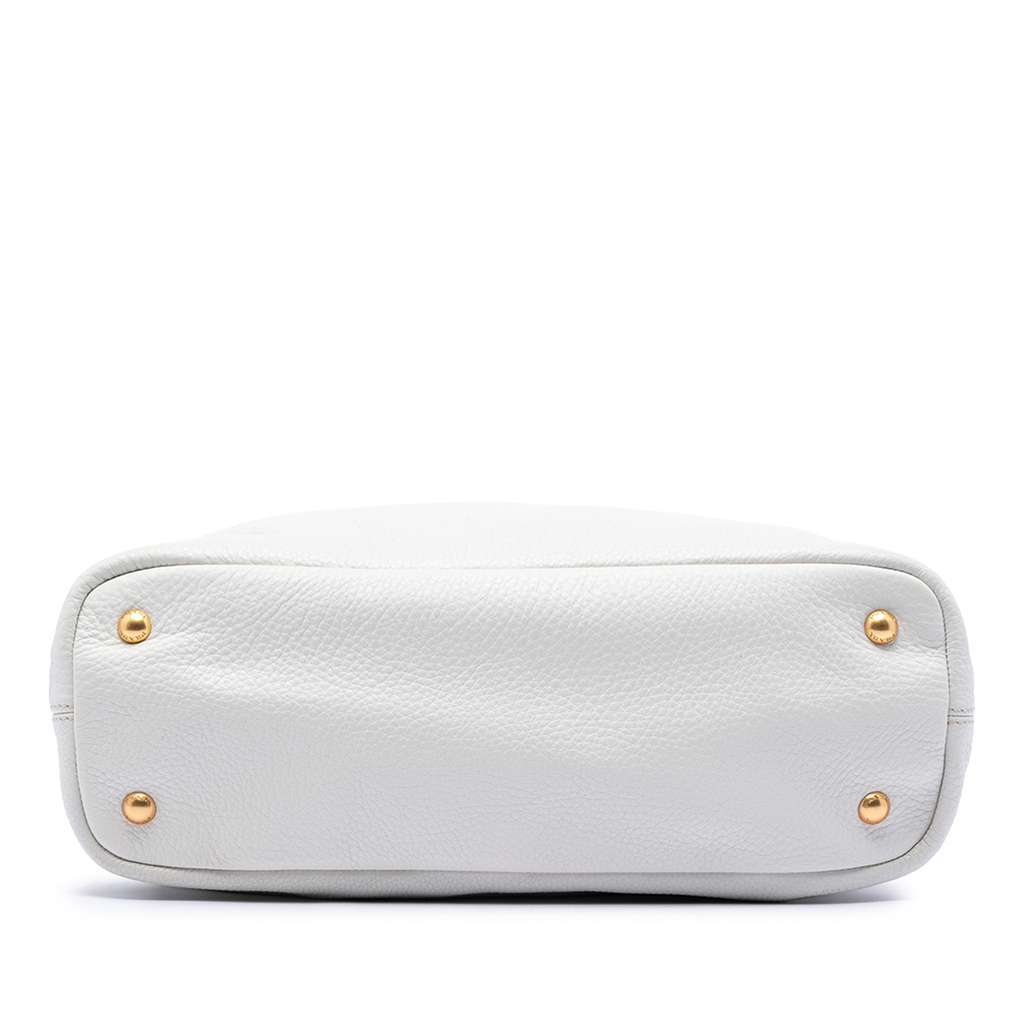Prada Vitello Daino Side Zip Tote White Leather Very good condition - Inside View
