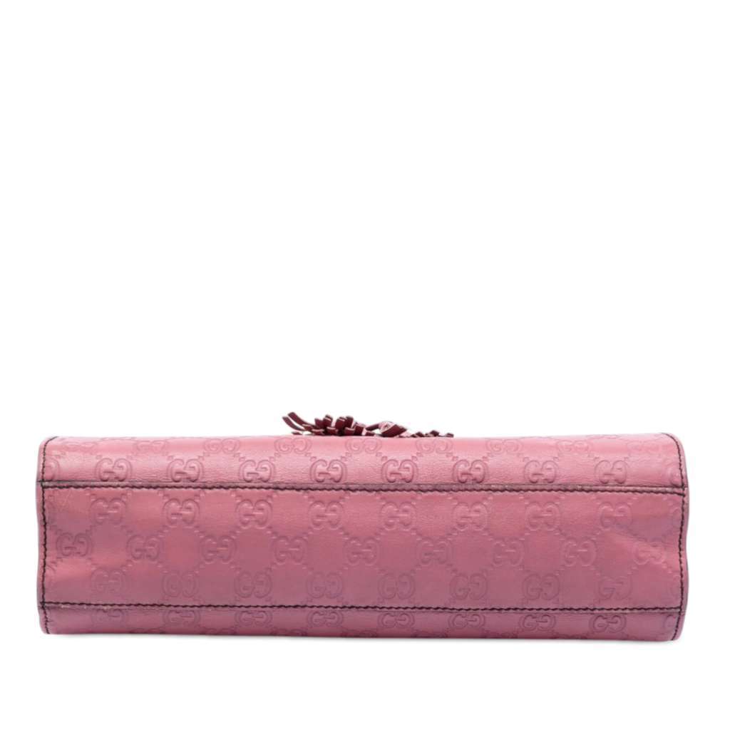 Gucci Medium Guccissima Emily Shoulder Bag Pink Leather Very good - Inside View