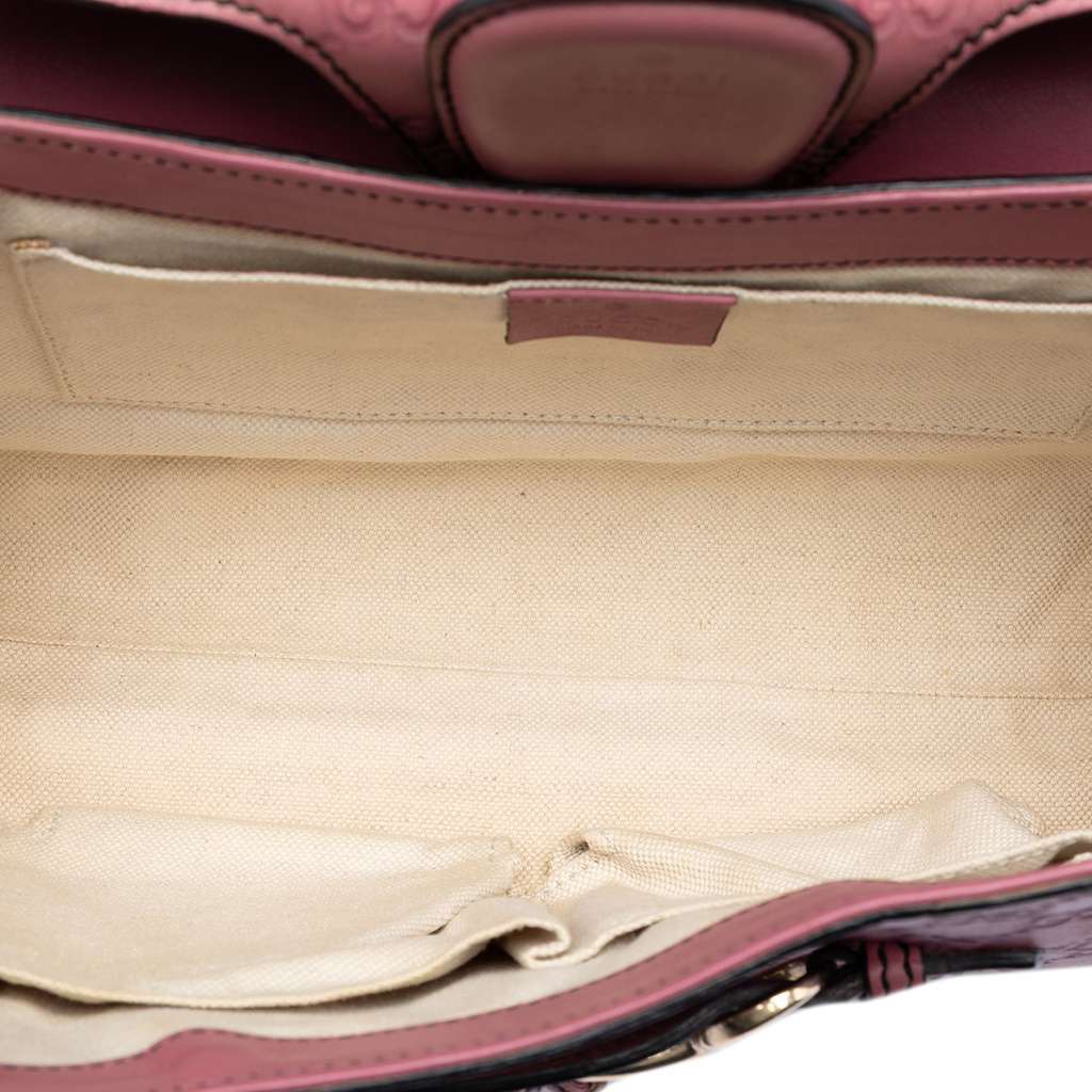 Gucci Medium Guccissima Emily Shoulder Bag Pink Leather Very good - Model View