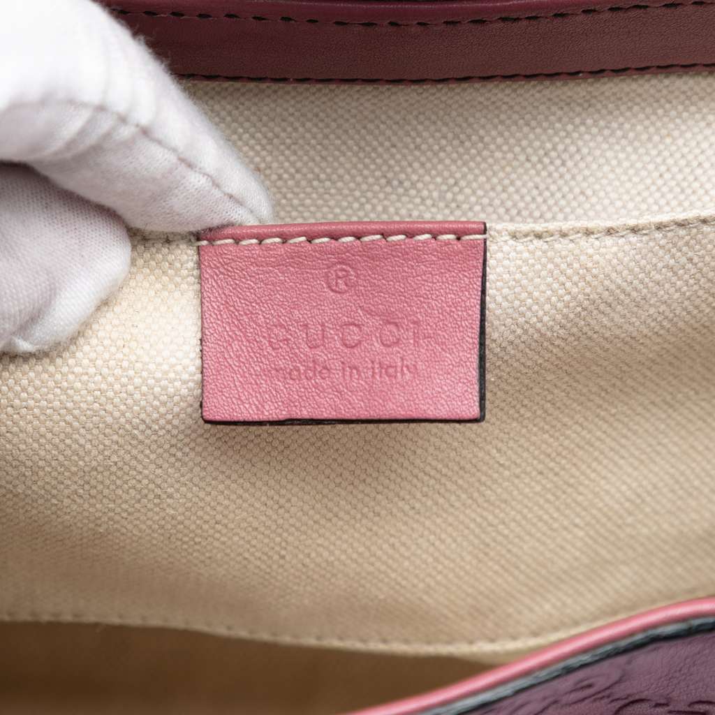 Gucci Medium Guccissima Emily Shoulder Bag Pink Leather Very good - Box View
