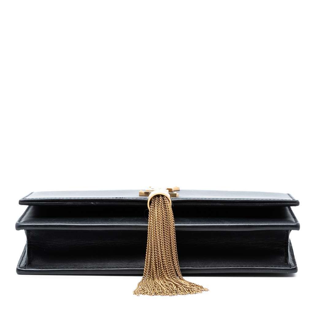 Saint Laurent Small Smooth Calfskin Monogram Kate Tassel Crossbody Black Leather Very good - Inside View