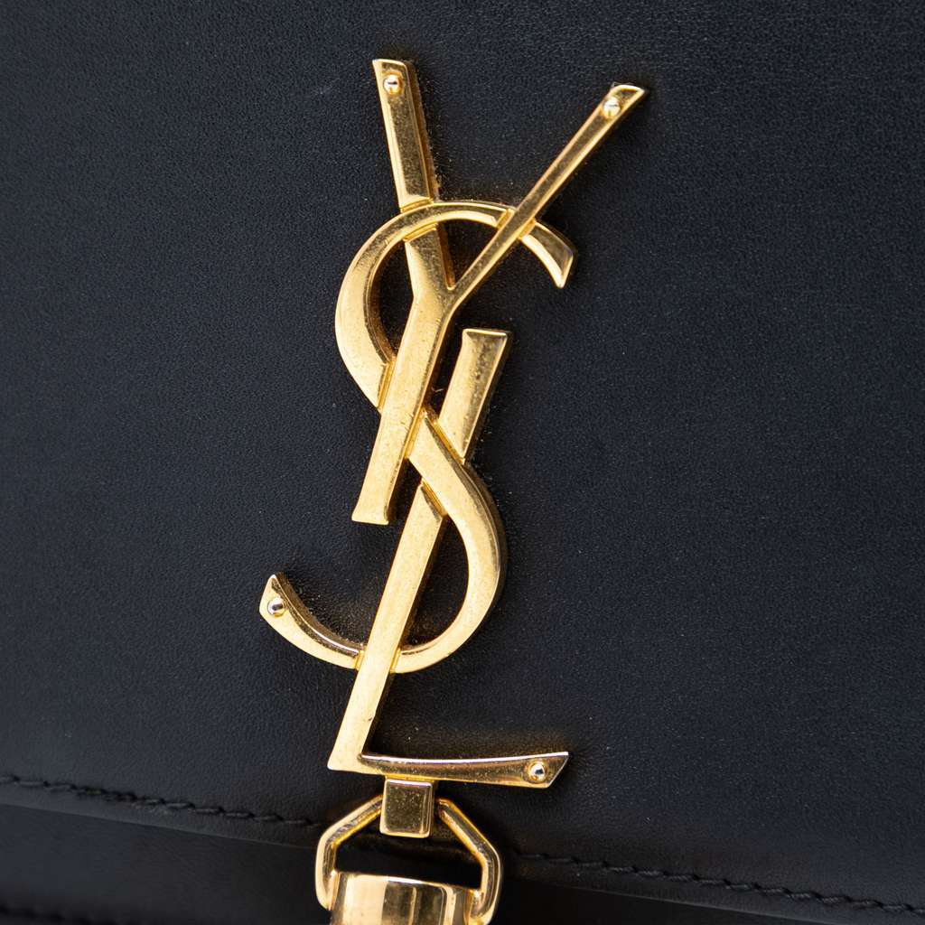 Saint Laurent Small Smooth Calfskin Monogram Kate Tassel Crossbody Black Leather Very good - Box View