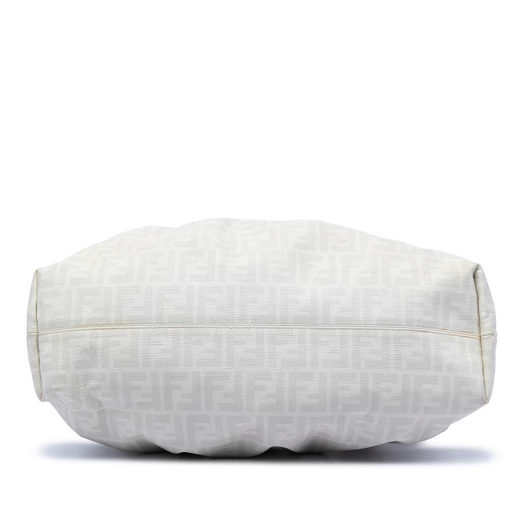 Fendi Large Zucca Coated Canvas Chef Shoulder Bag White Canvas Very good - Inside View