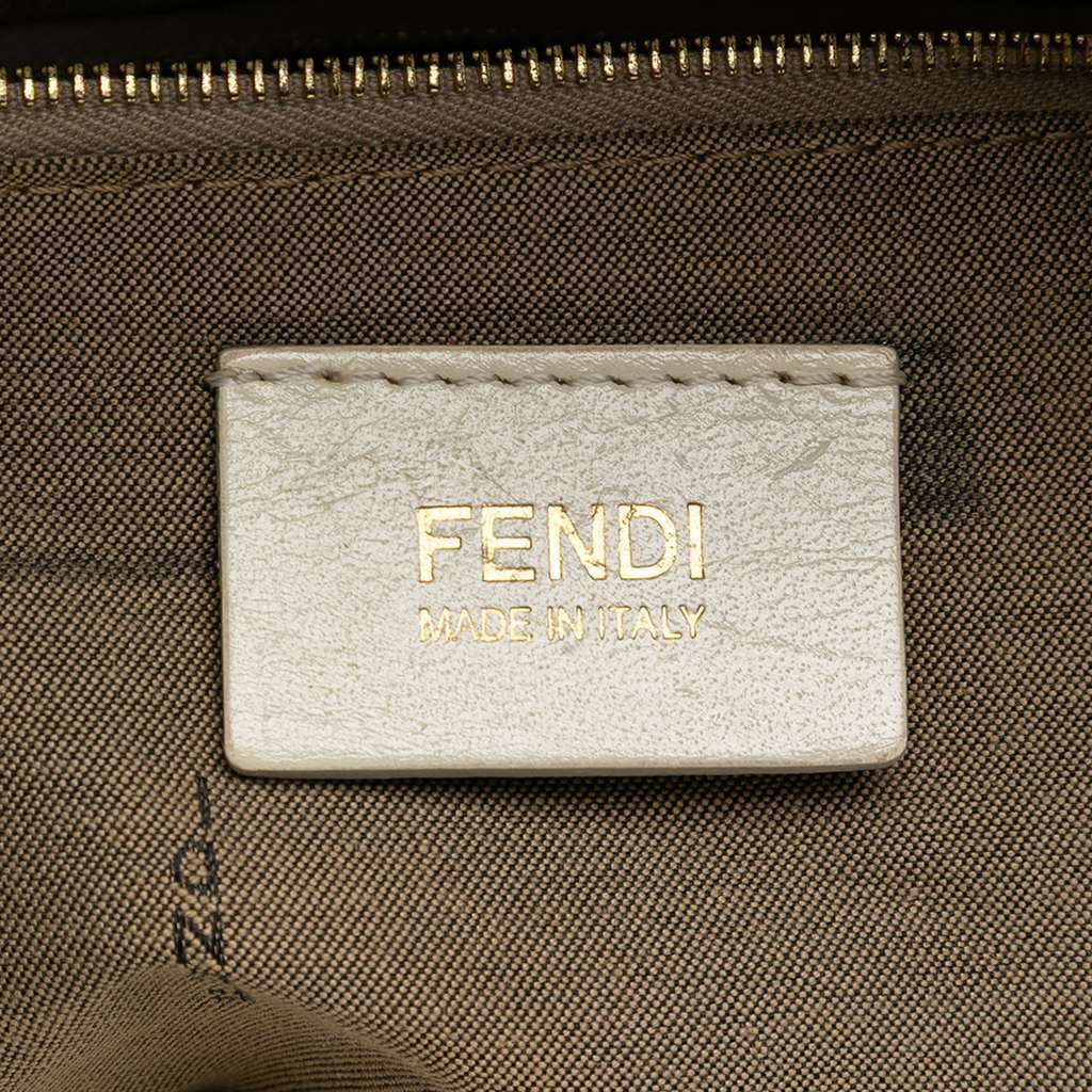 Fendi Large Zucca Coated Canvas Chef Shoulder Bag White Canvas Very good - Box View