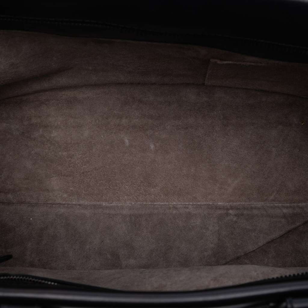 Bottega Veneta Intrecciato Trimmed Leather Ducale Top Handle Bag Black Leather Very good - Model View
