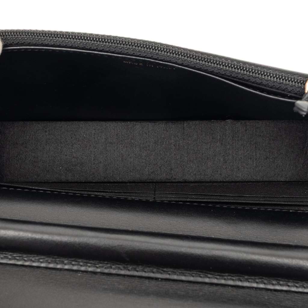 Chanel Quilted Caviar Boy Wallet on Chain Black Leather Very good - Model View