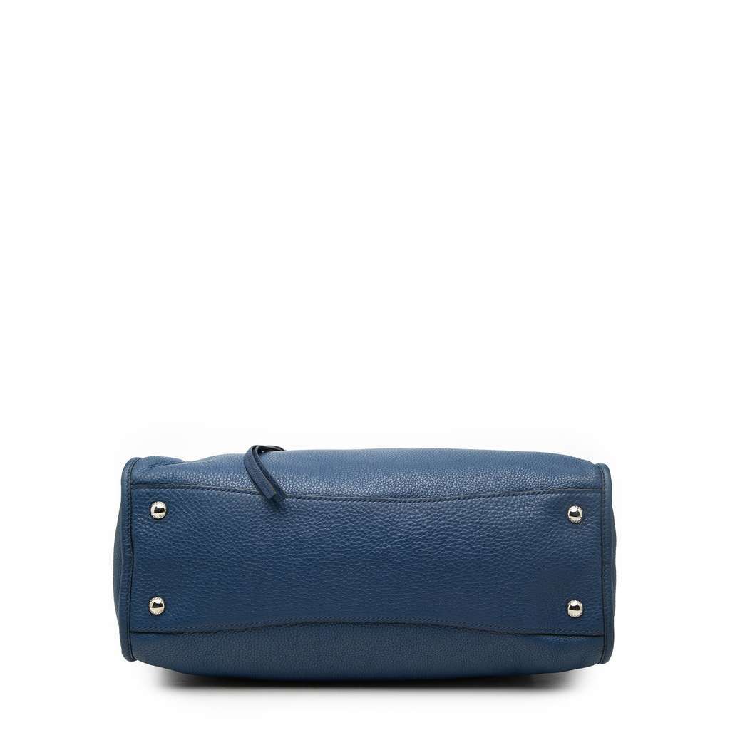Prada Vitello Phenix Zip Top Satchel Blue Leather Very good - Inside View