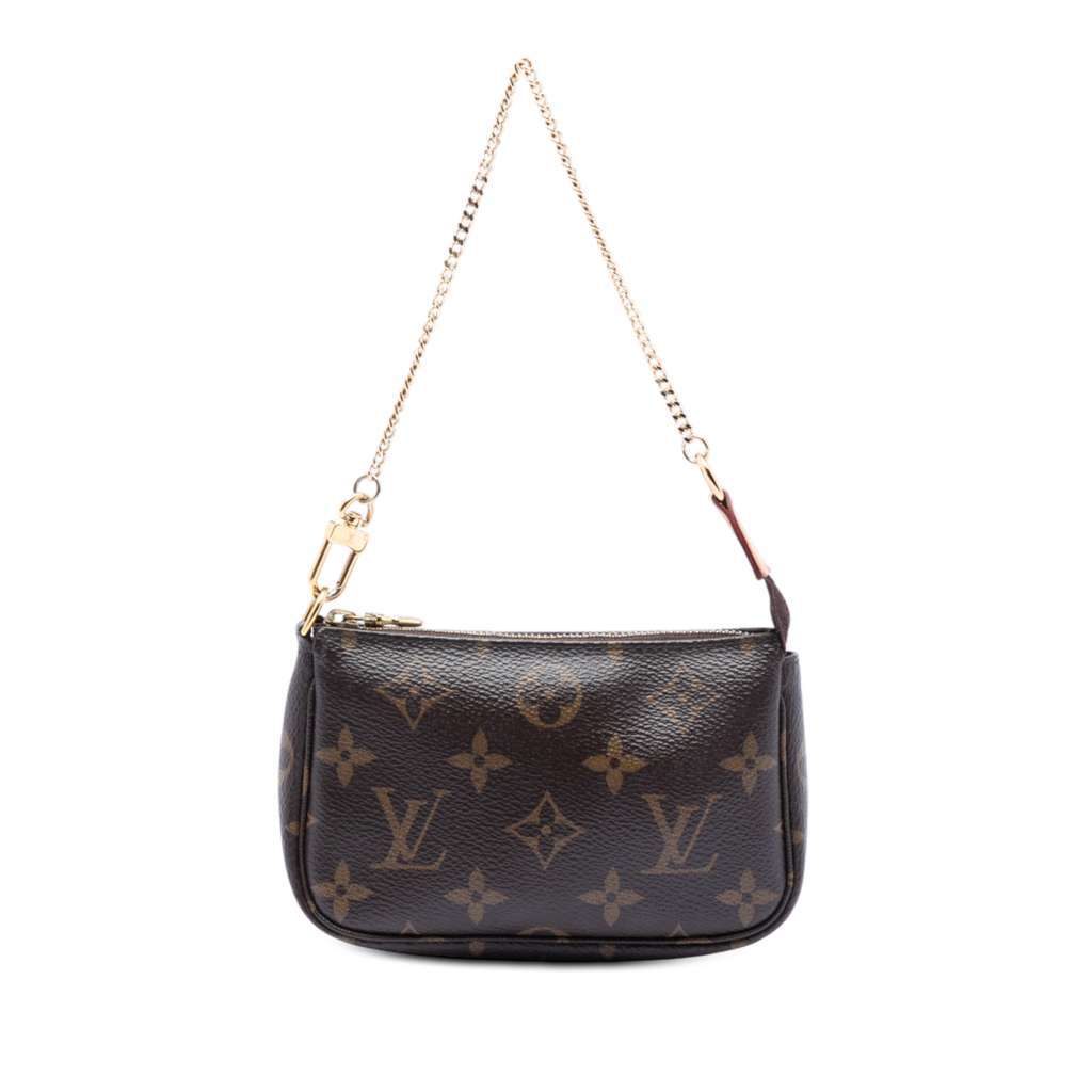 Louis Vuitton Monogram Mini Pochette Accessoires Brown Very good - Front View