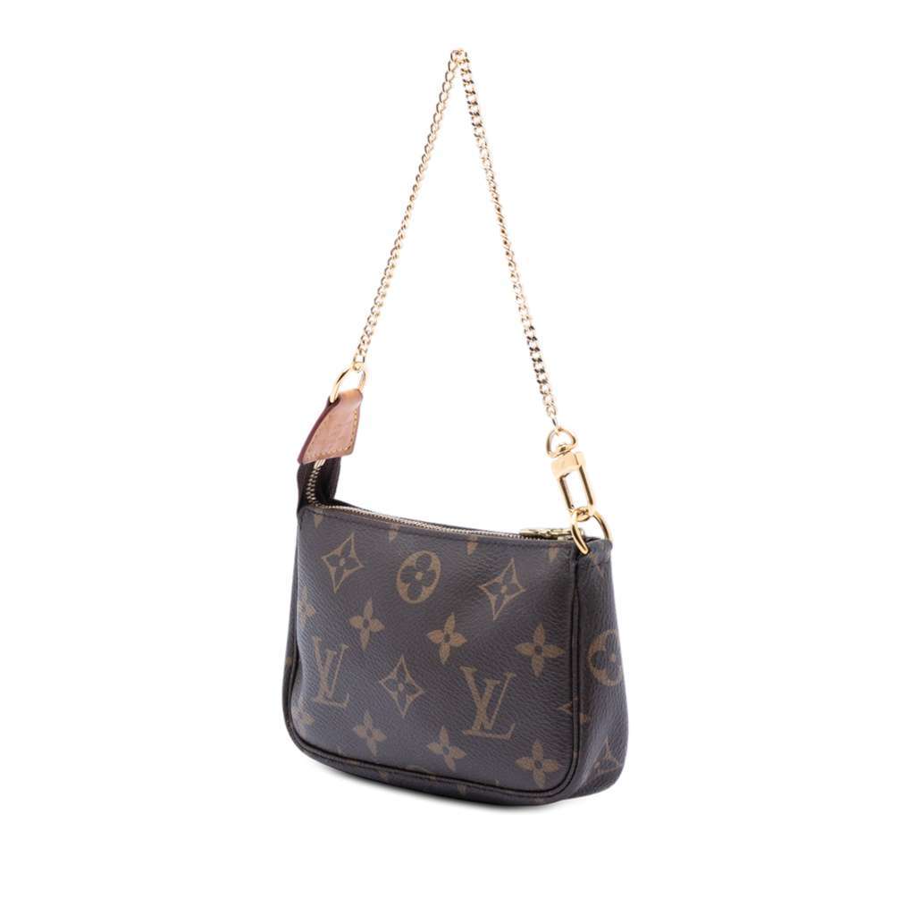 Louis Vuitton Monogram Mini Pochette Accessoires Brown Very good - Back View