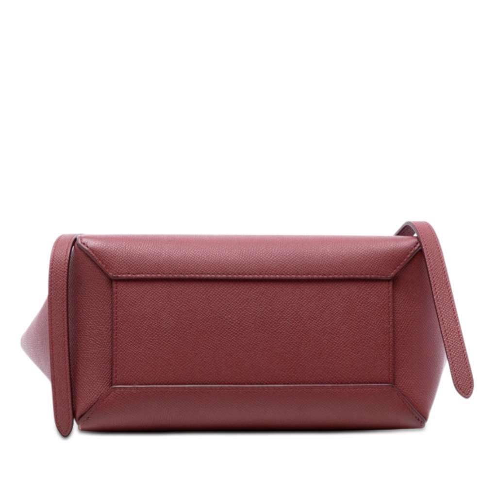 Celine Micro Grained Calfskin Belt Bag Red Leather Very good - Inside View