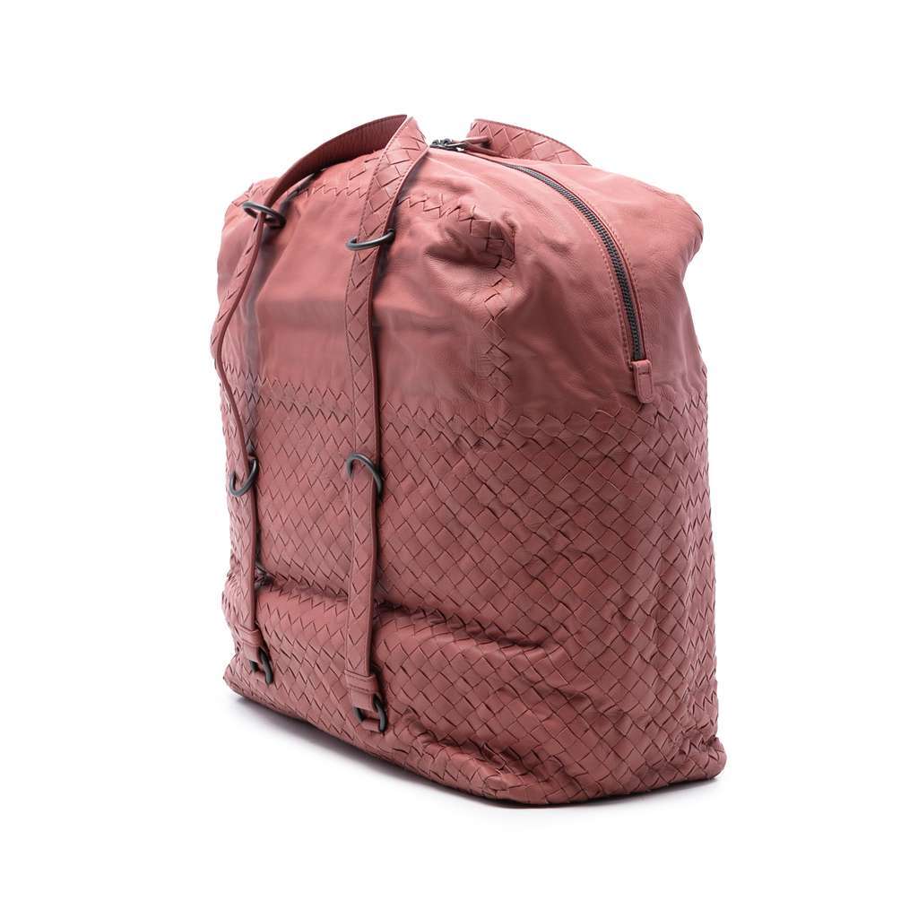 Bottega Veneta Nappa Intrecciato Handbag Pink Leather Very good - Back View