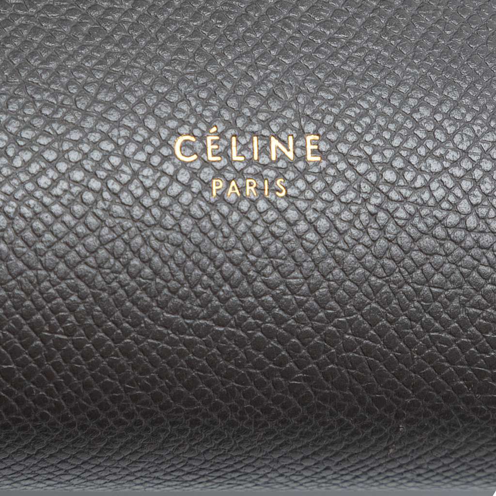 Celine Micro Grained Calfskin Belt Bag Grey Leather Very good condition - Box View