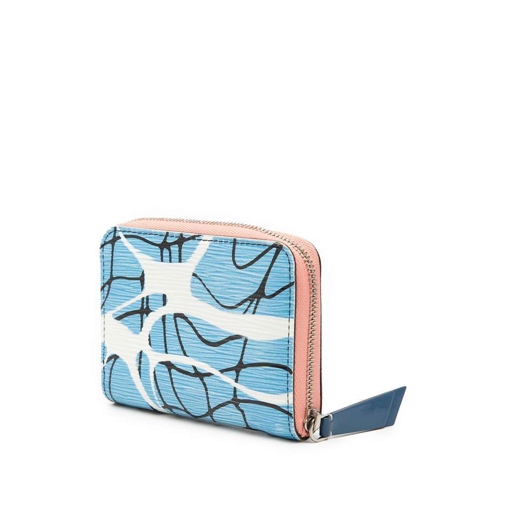 Louis Vuitton Epi Aqua Zippy Coin Purse Blue Leather Very good - Back View