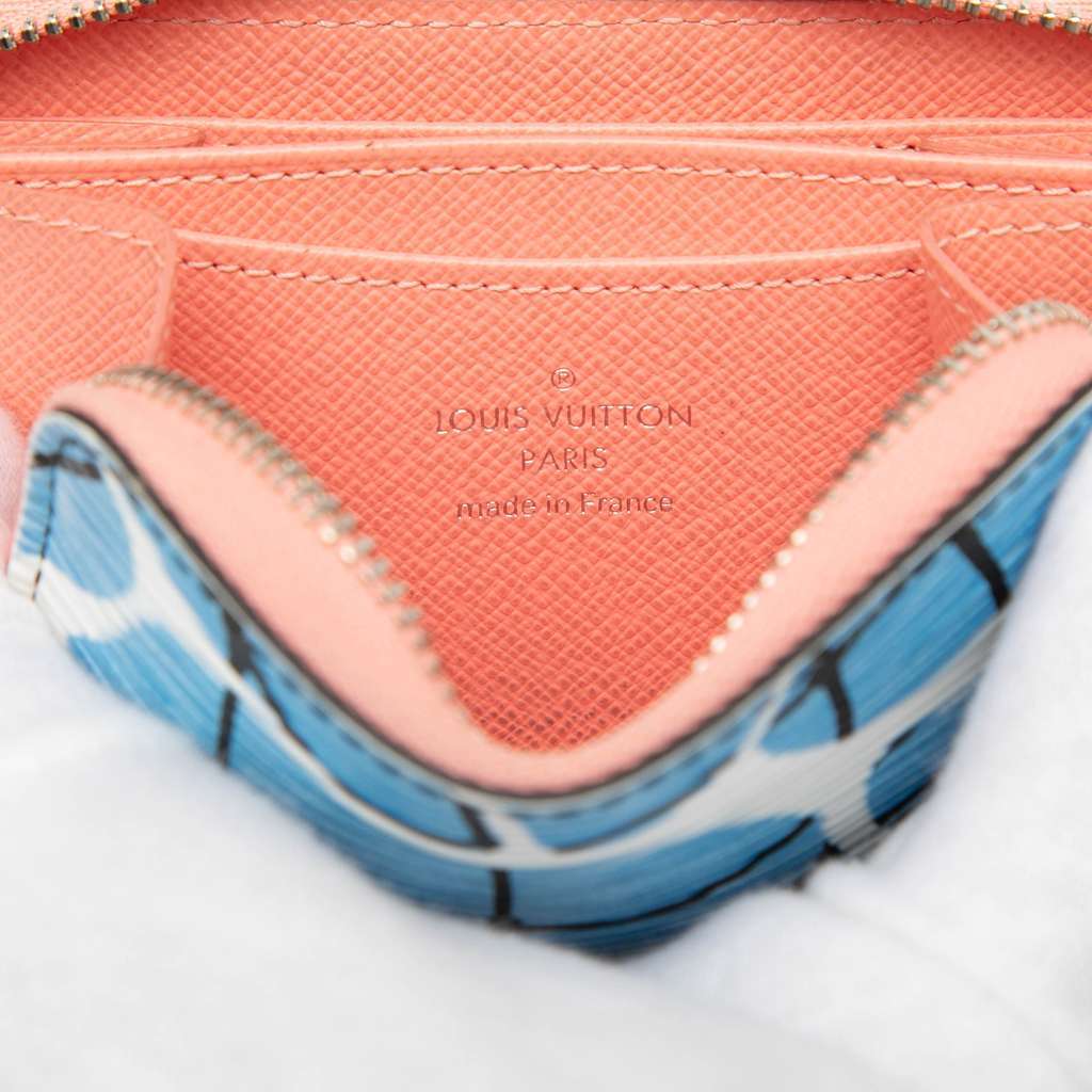 Louis Vuitton Epi Aqua Zippy Coin Purse Blue Leather Very good - Box View