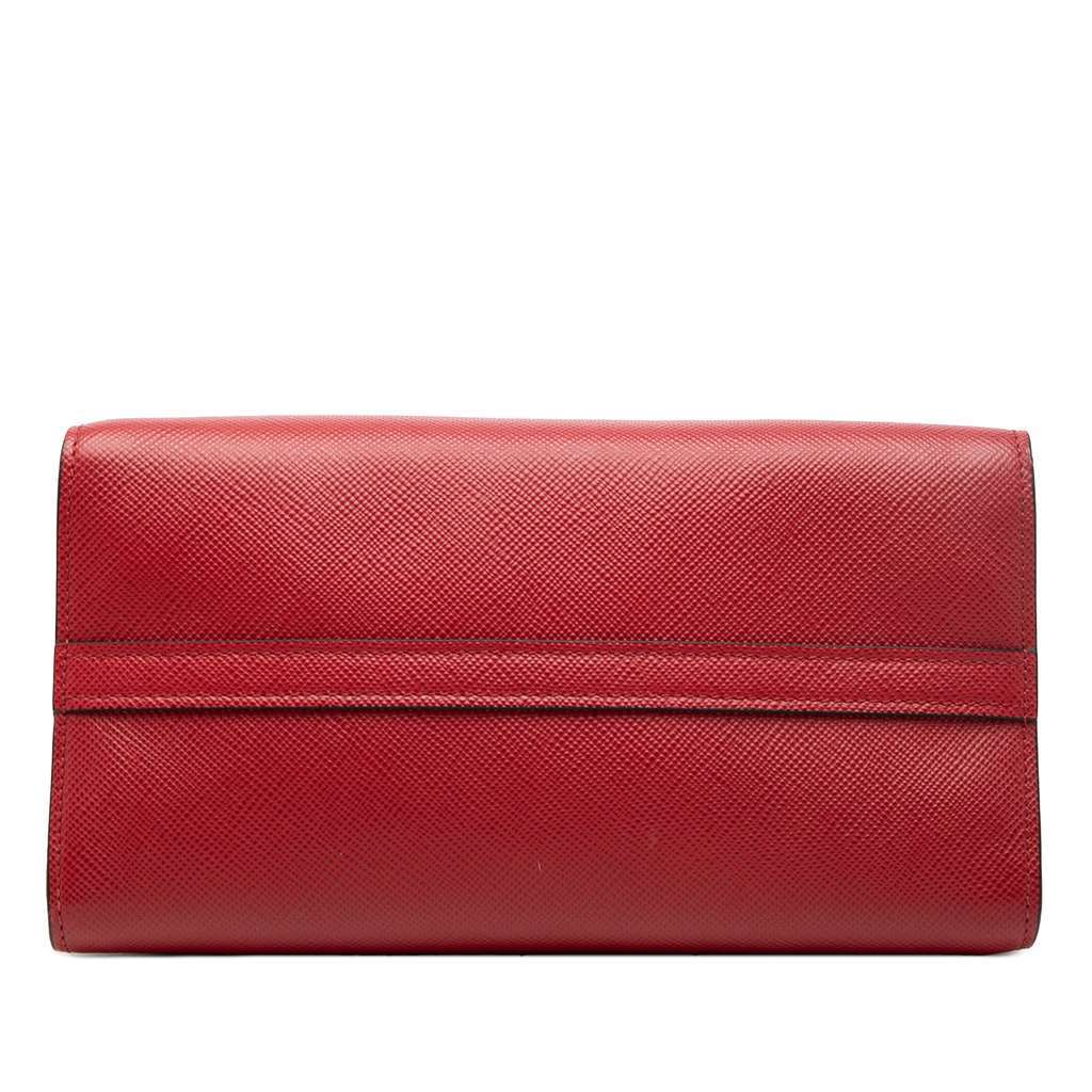 Prada Small Saffiano Cuir Monochrome Top Handle Tote Red Leather Very good - Inside View