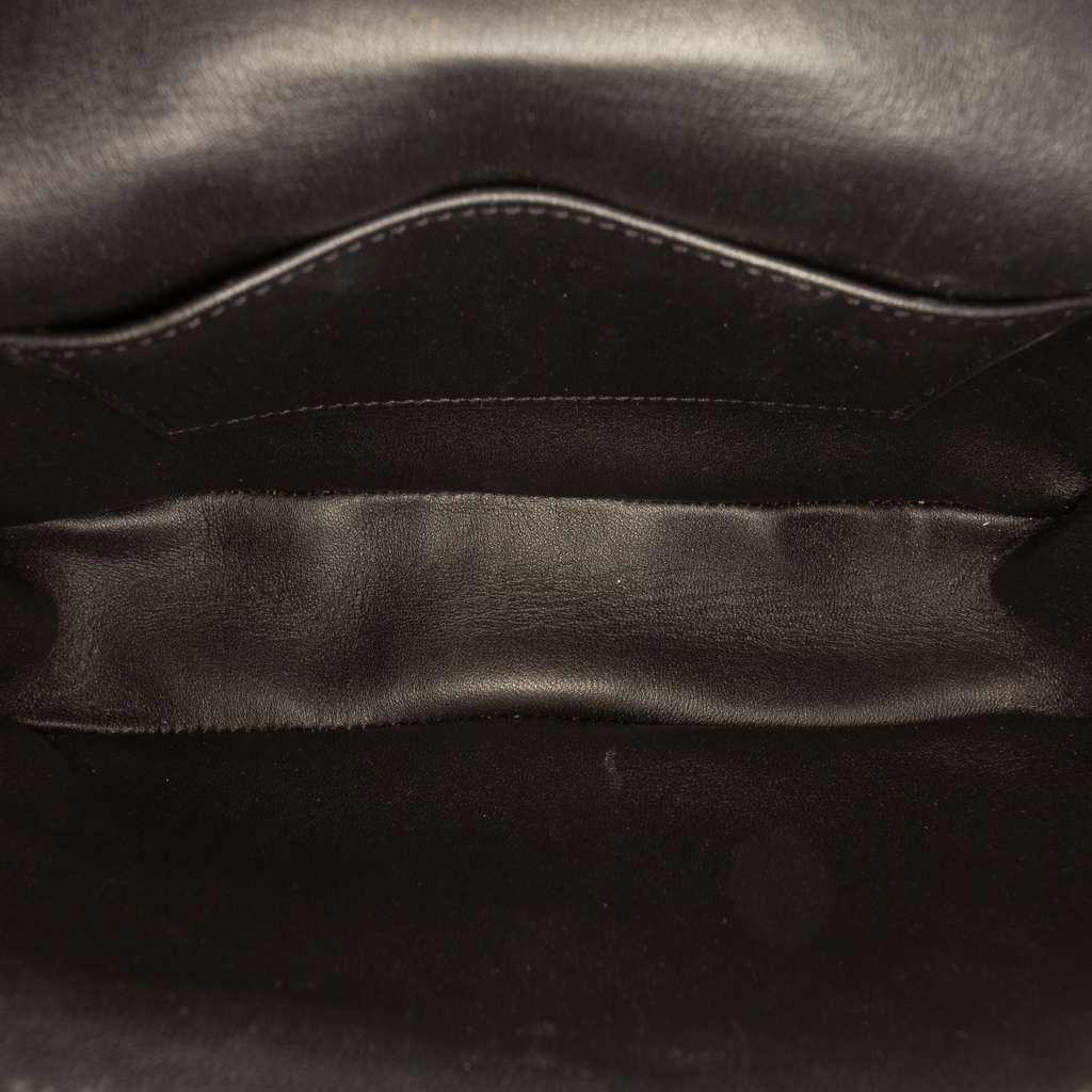 Celine Matelasse Goatskin Monochrome Chain Shoulder Bag Black Leather Very good - Model View