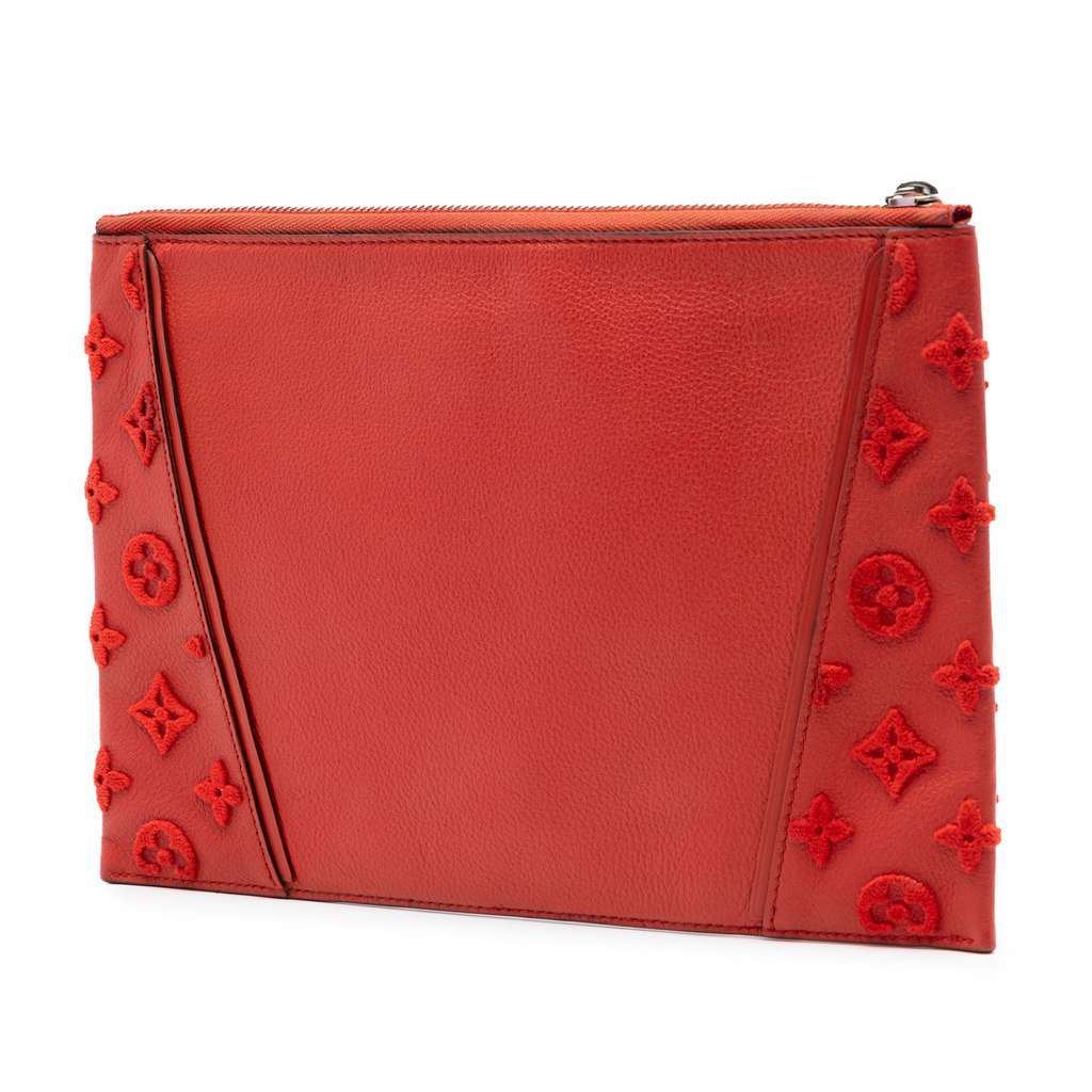 Louis Vuitton Veau Cachemire W Pochette Red Leather Good - Back View