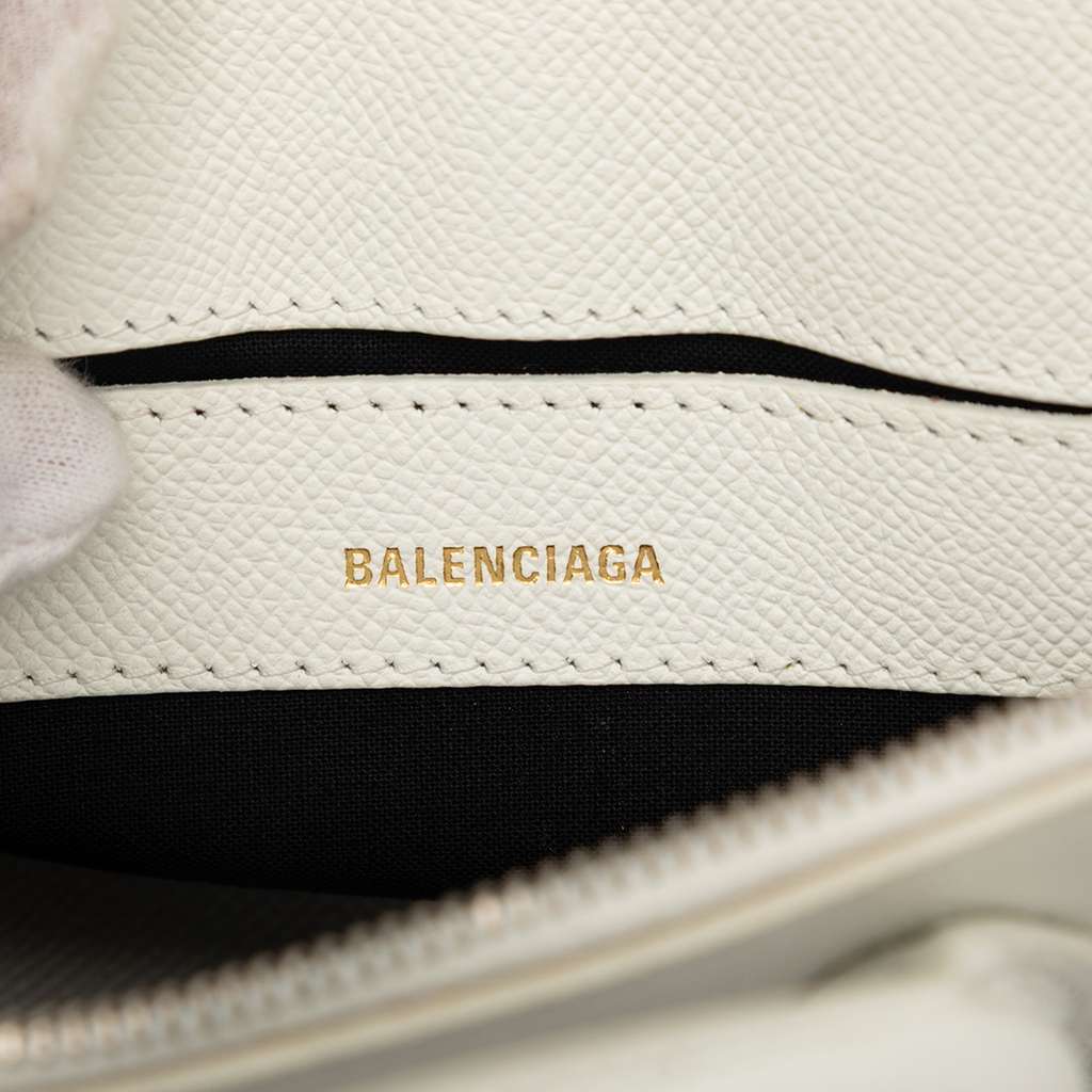 Balenciaga XXS Calfskin Ville Top Handle Bag White Leather Very good - Box View