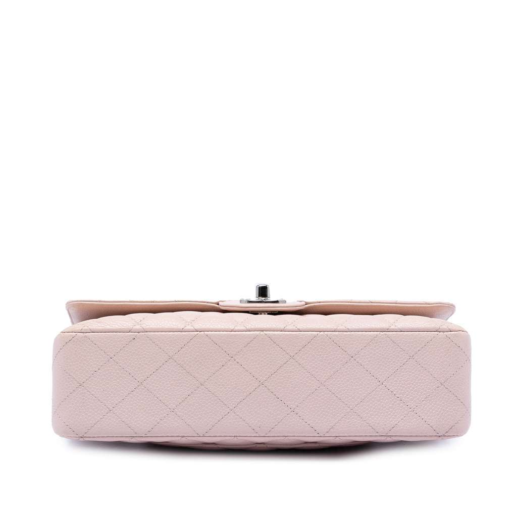 Chanel Medium Classic Caviar Double Flap Pink Leather Very good condition - Inside View
