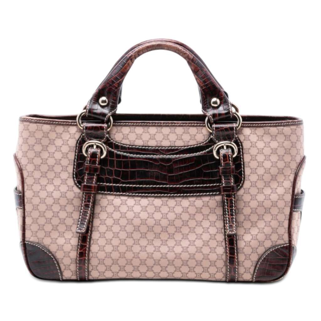 Celine Macadam Canvas Boogie Handbag Beige Canvas Very good - Front View