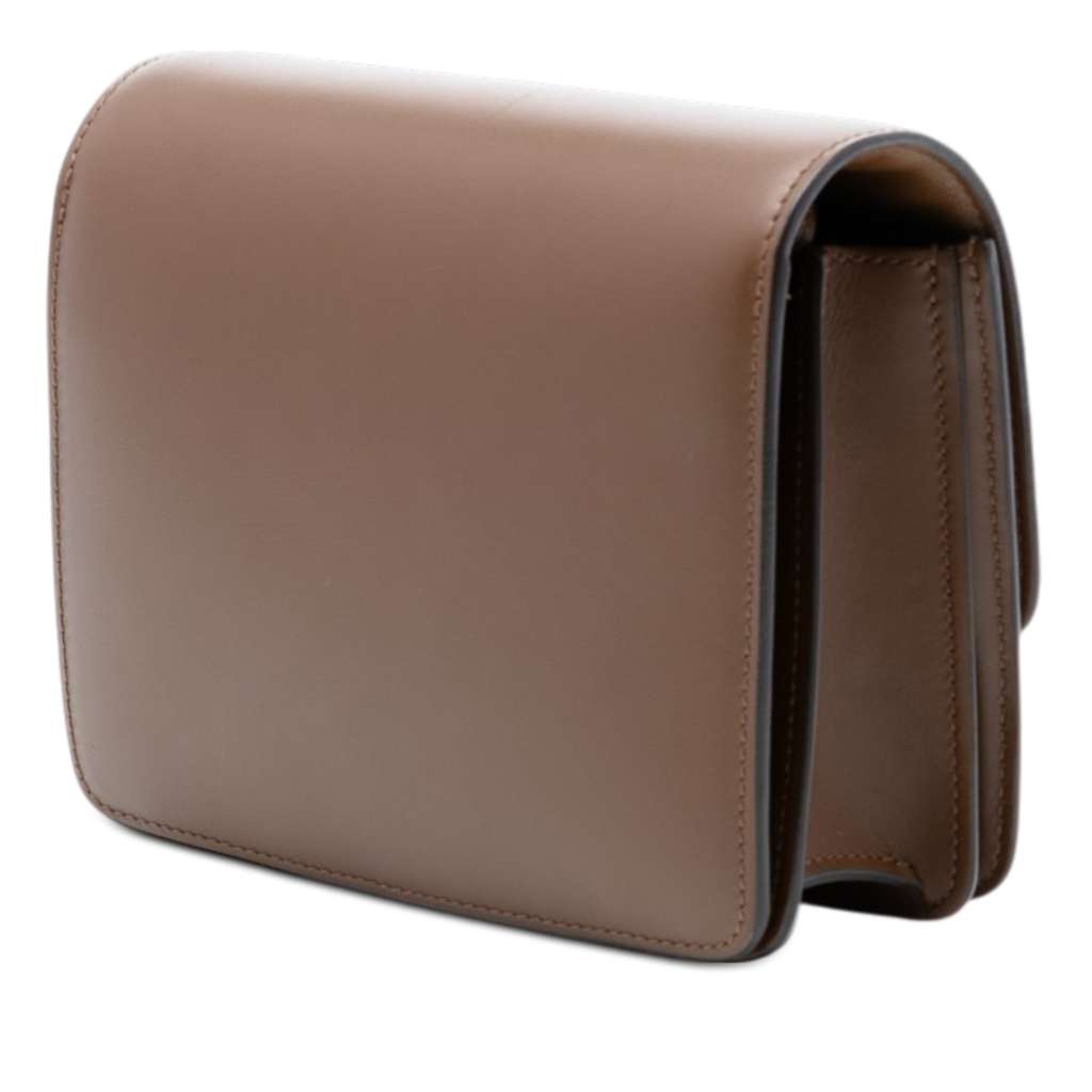 Celine Small Calfskin Classic Box Brown Leather Very good condition - Back View