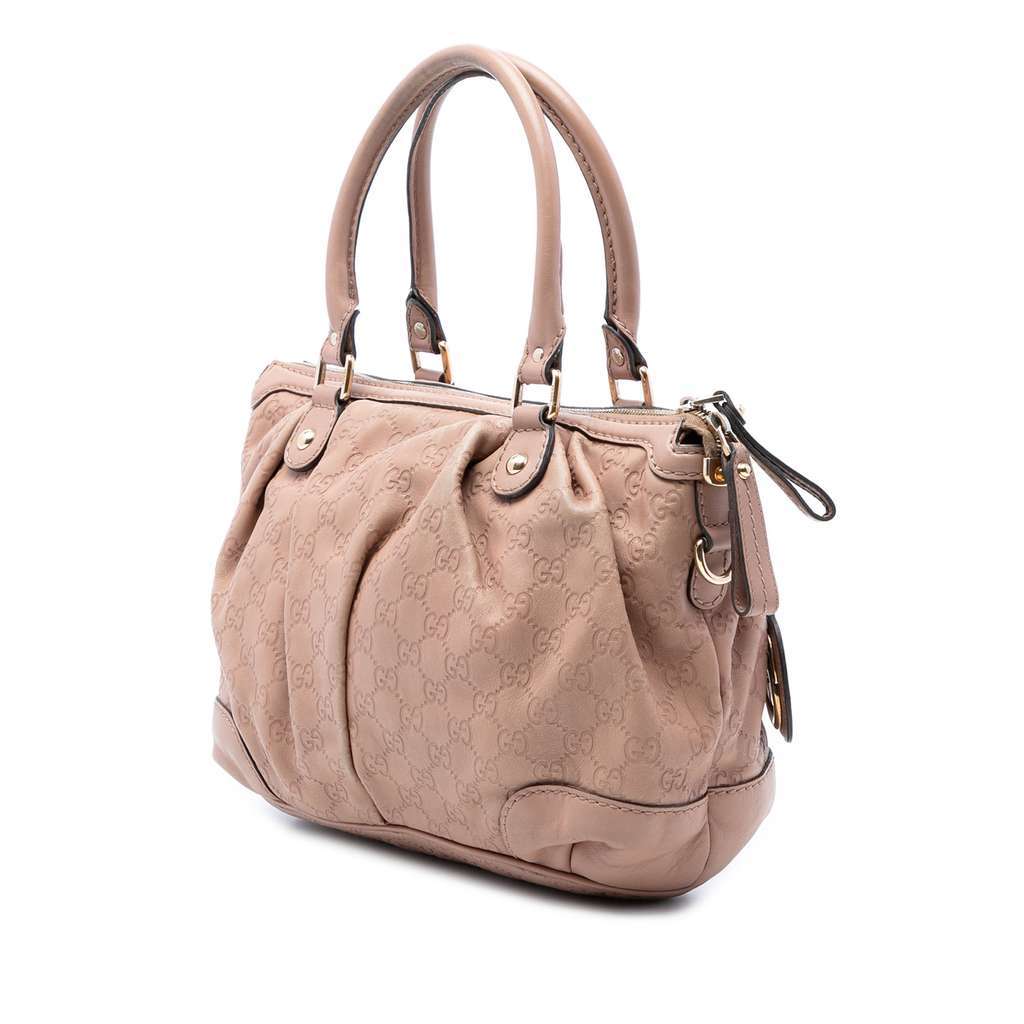 Gucci Guccissima Sukey Satchel Brown Leather Very good - Back View