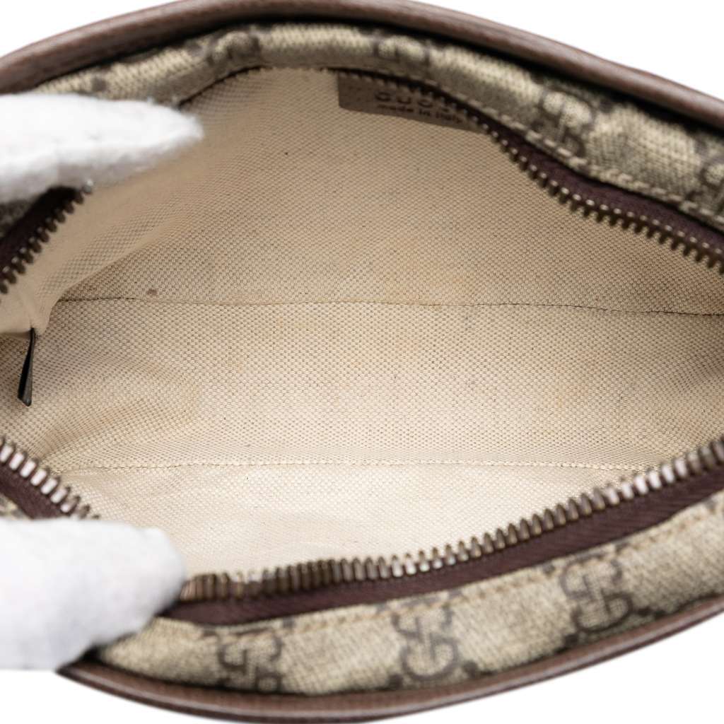 Gucci Small GG Supreme Web Ophidia Top Handle Bag Beige Canvas Very good - Model View