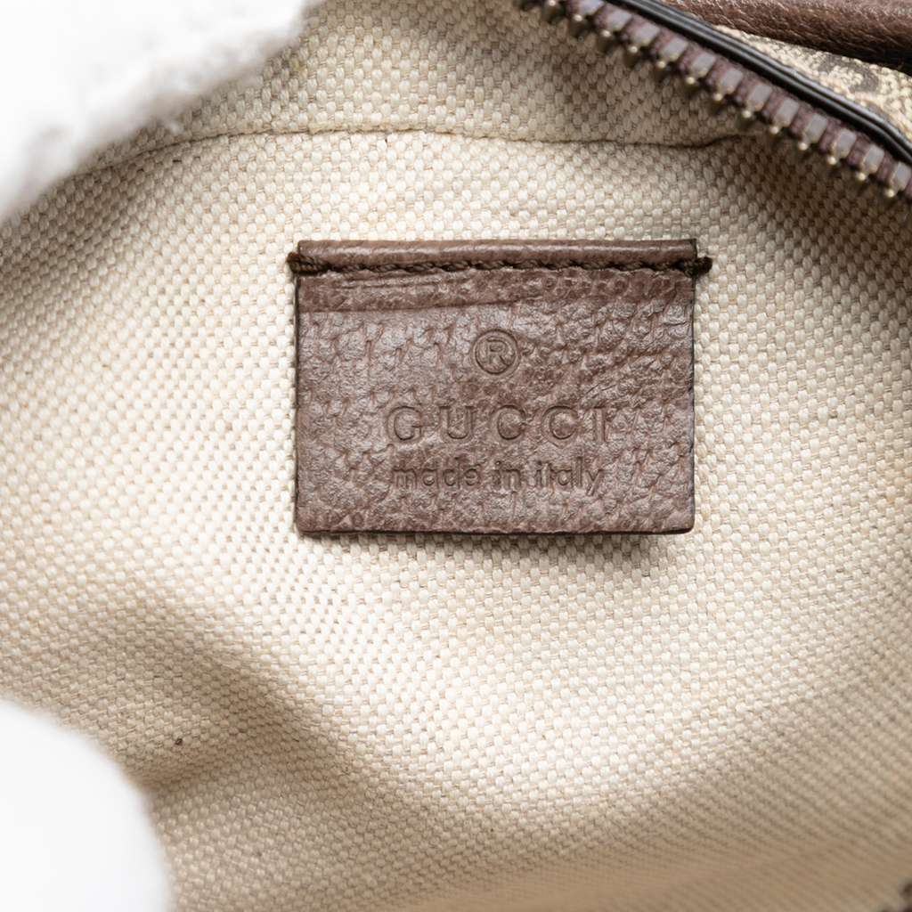 Gucci Small GG Supreme Web Ophidia Top Handle Bag Beige Canvas Very good - Box View