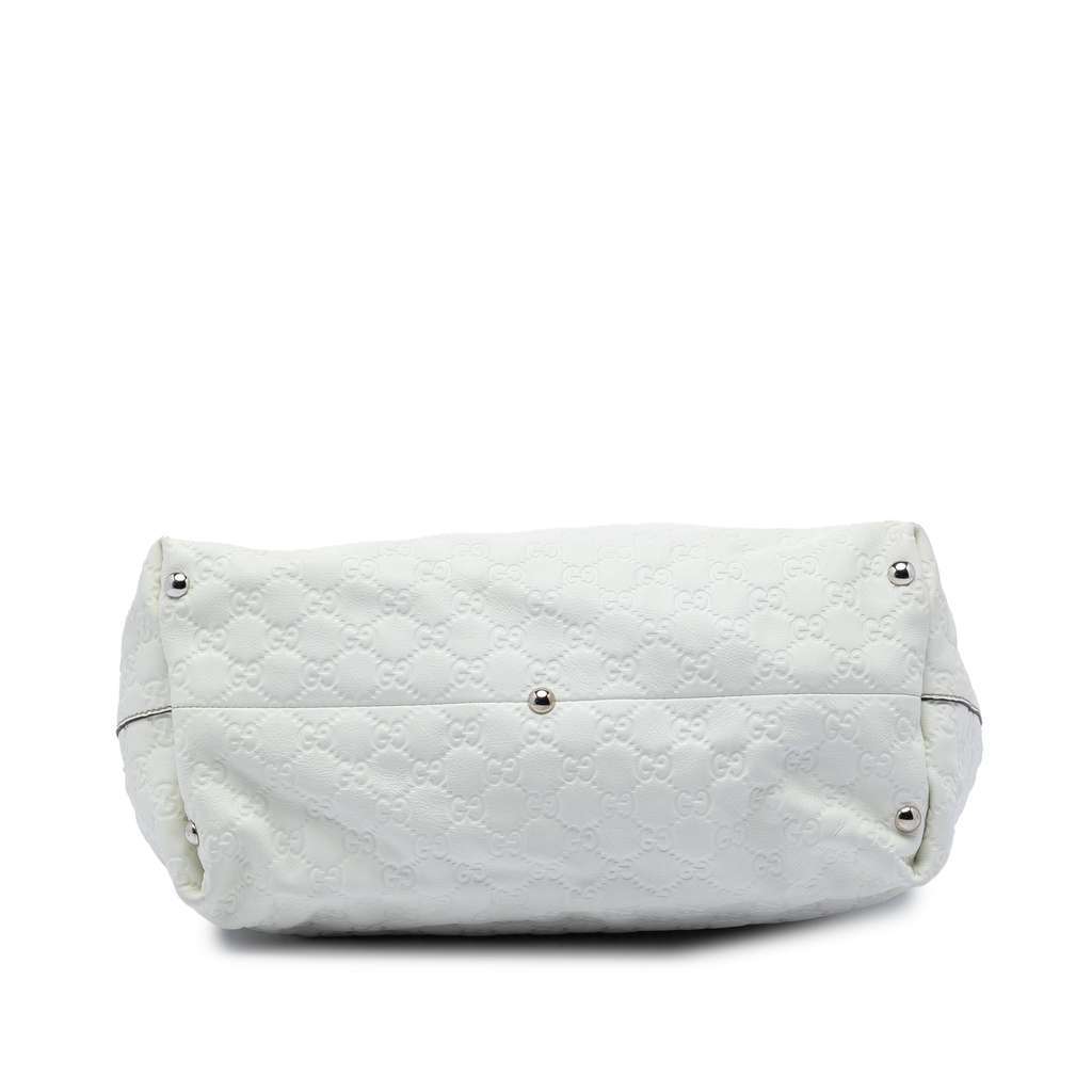 Gucci Medium Guccissima Icon Bit Tote White Leather Very good - Inside View