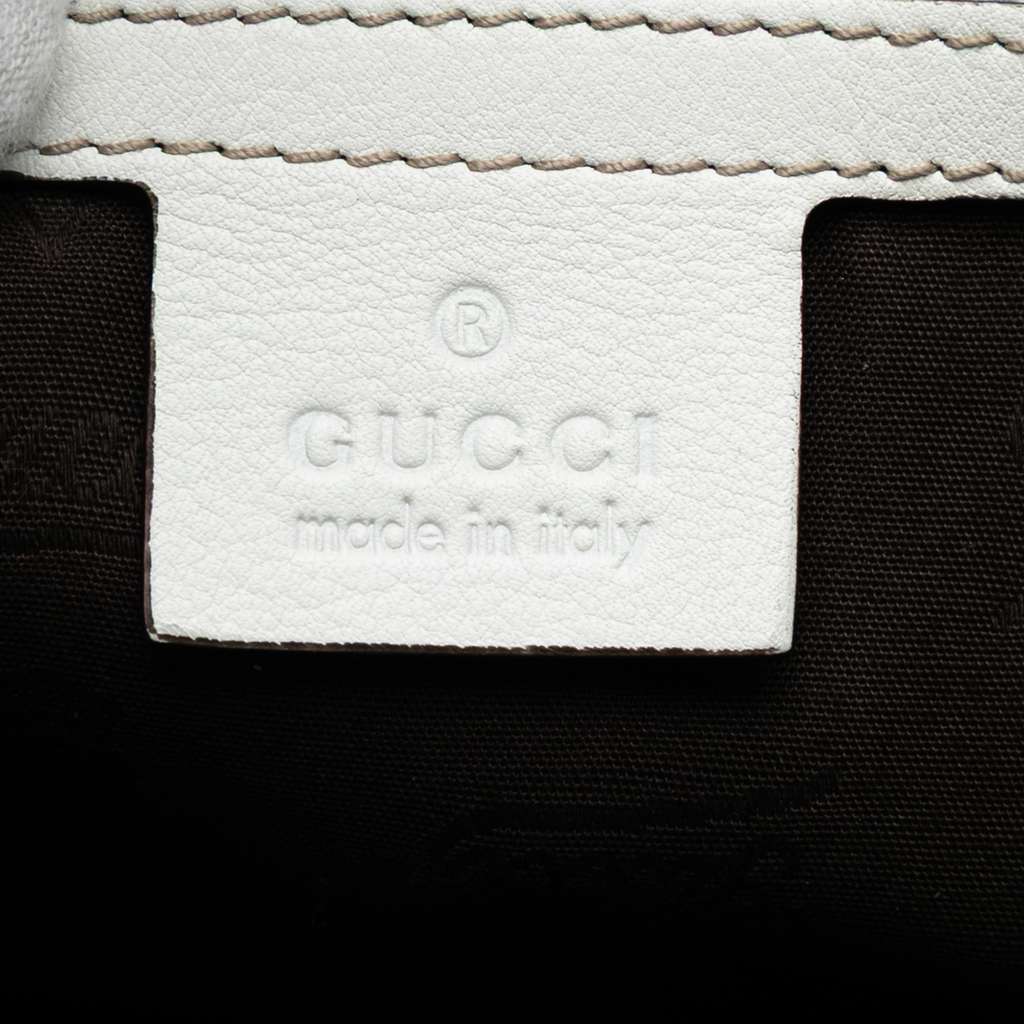 Gucci Medium Guccissima Icon Bit Tote White Leather Very good - Box View