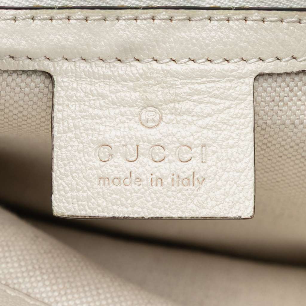 Gucci Medium GG Canvas Horsebit 1955 Chain Tote Beige Canvas Very good - Box View