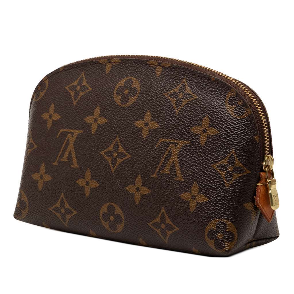 Louis Vuitton Monogram Cosmetic Pouch PM Brown Very good condition - Back View