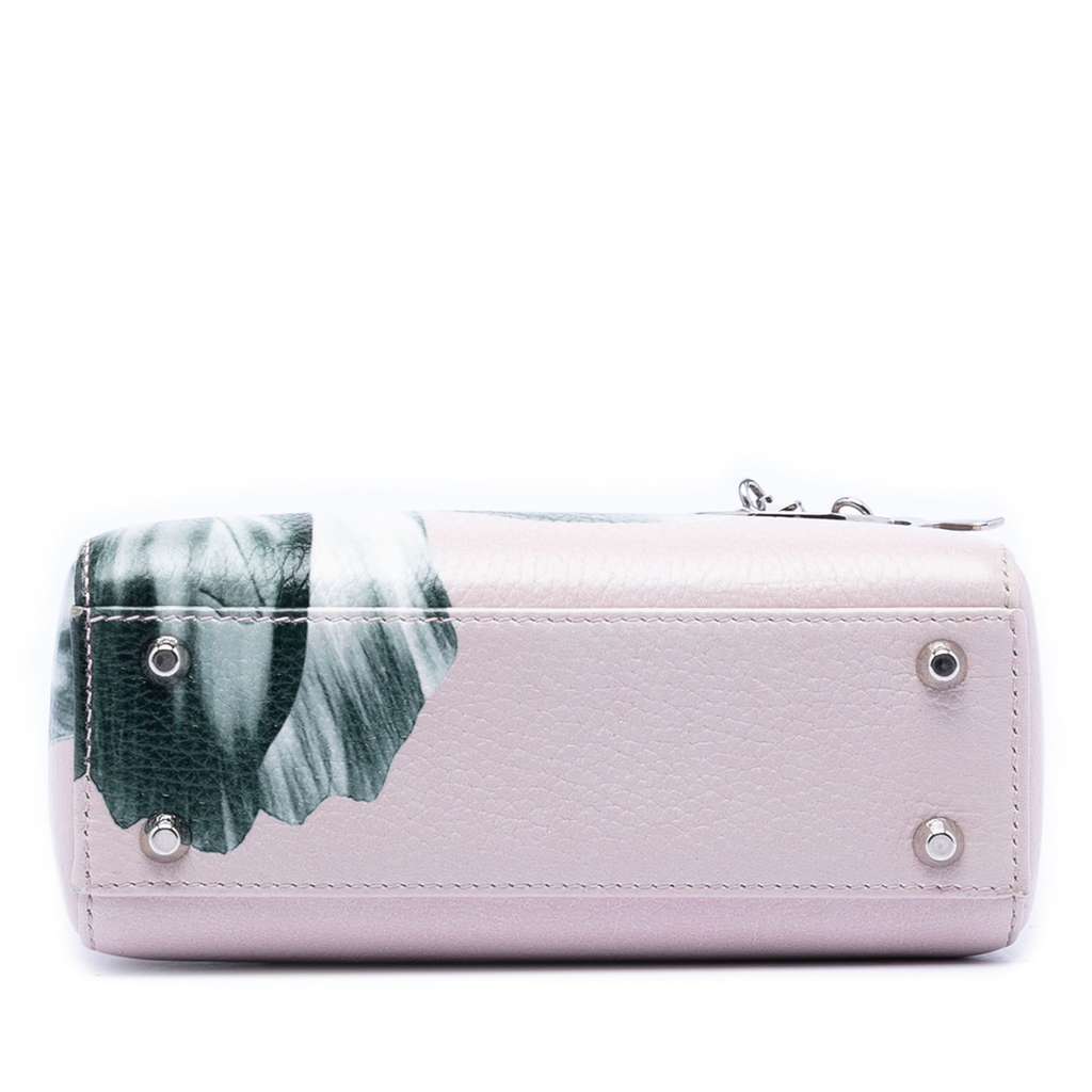 Dior Mini Deerskin Floral Printed Lady Dior Pink Leather Very good - Inside View