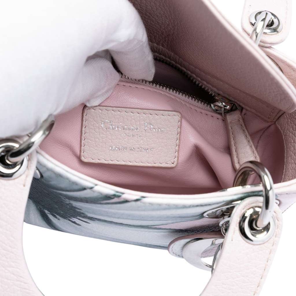 Dior Mini Deerskin Floral Printed Lady Dior Pink Leather Very good - Box View