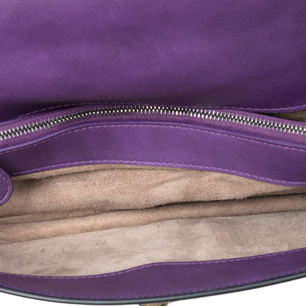 Bottega Veneta Nappa Intrecciato Olimpia Knot Crossbody Purple Leather Very good - Model View