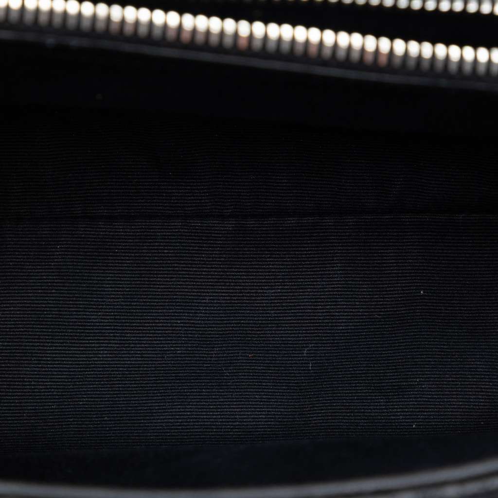 Saint Laurent Medium Chevron Embossed Leather Monogram College Satchel Black Leather Very good - Model View