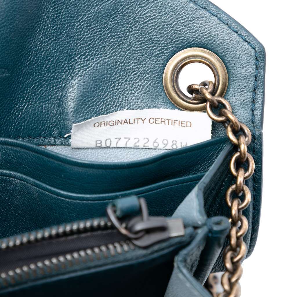 Bottega Veneta Nappa Intrecciato Chain Wallet Blue Leather Very good - Box View