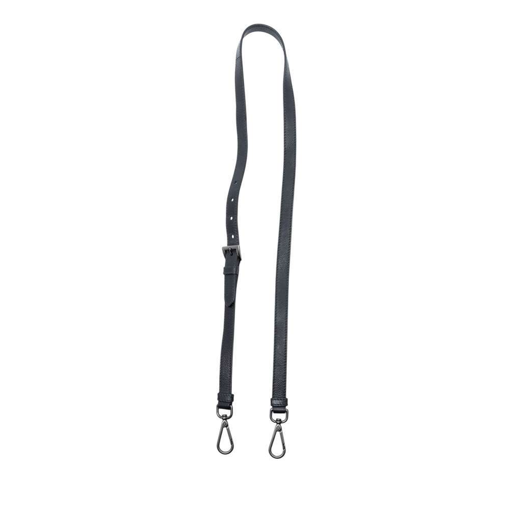Prada Leather Bag Strap Grey Leather Very good - Front View