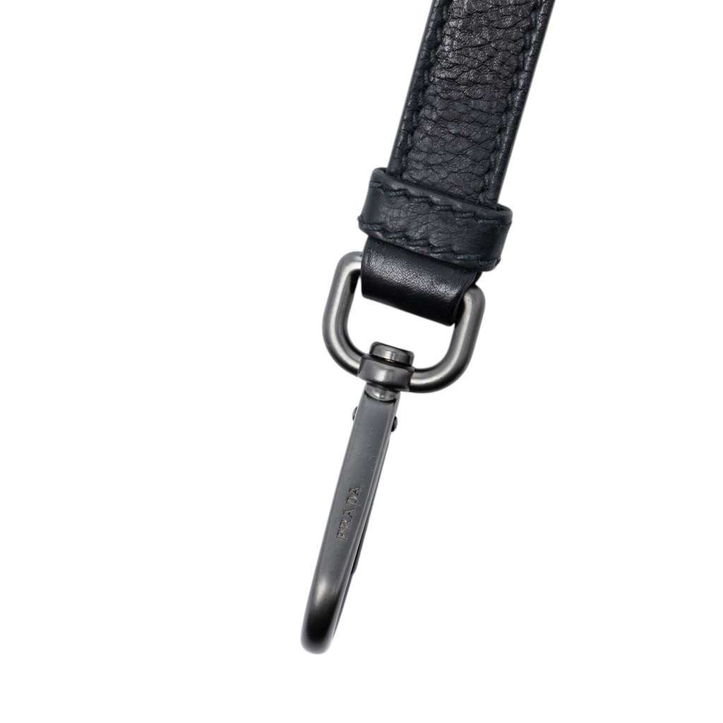 Prada Leather Bag Strap Grey Leather Very good - Model View