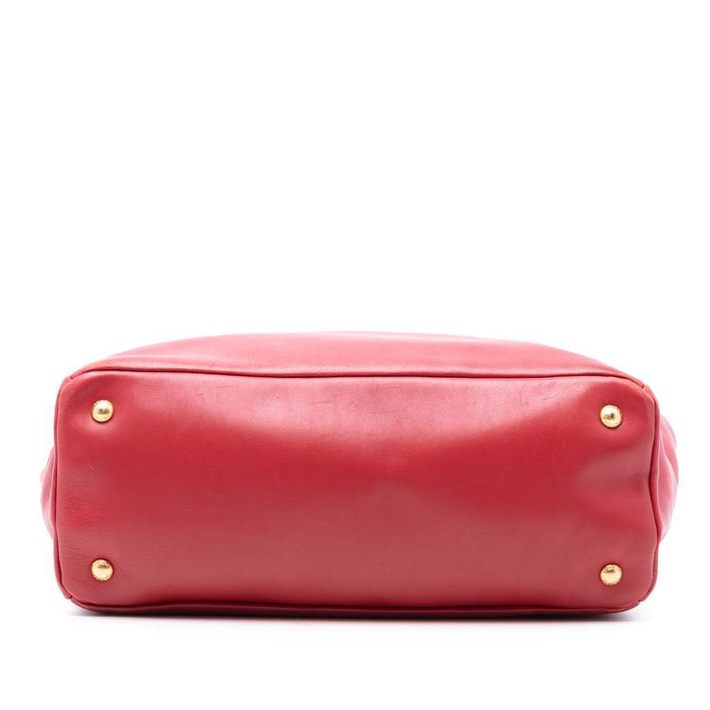 Prada Vitello Daino Open Convertible Tote Red Leather Very good - Inside View