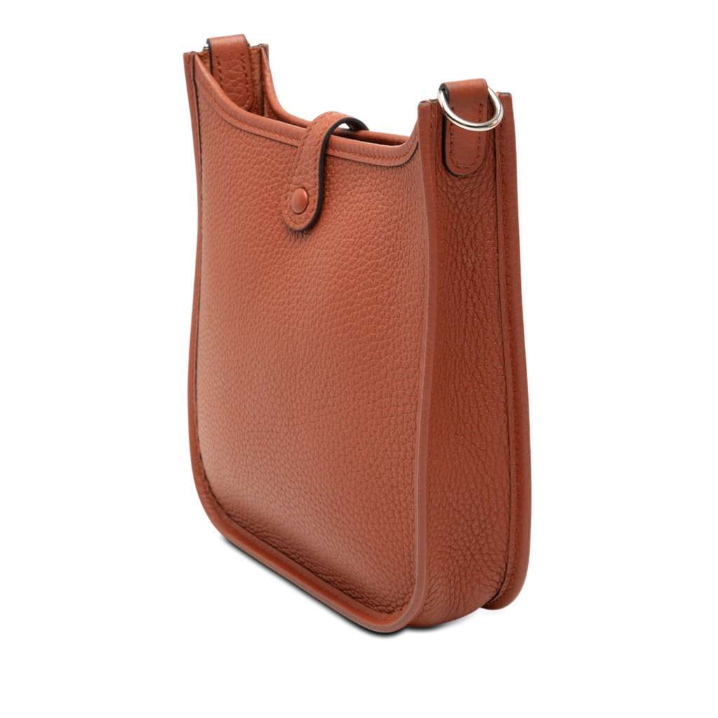 Hermès Clemence Maxi Quadrille Evelyne I TPM Brown Leather Very good condition - Back View
