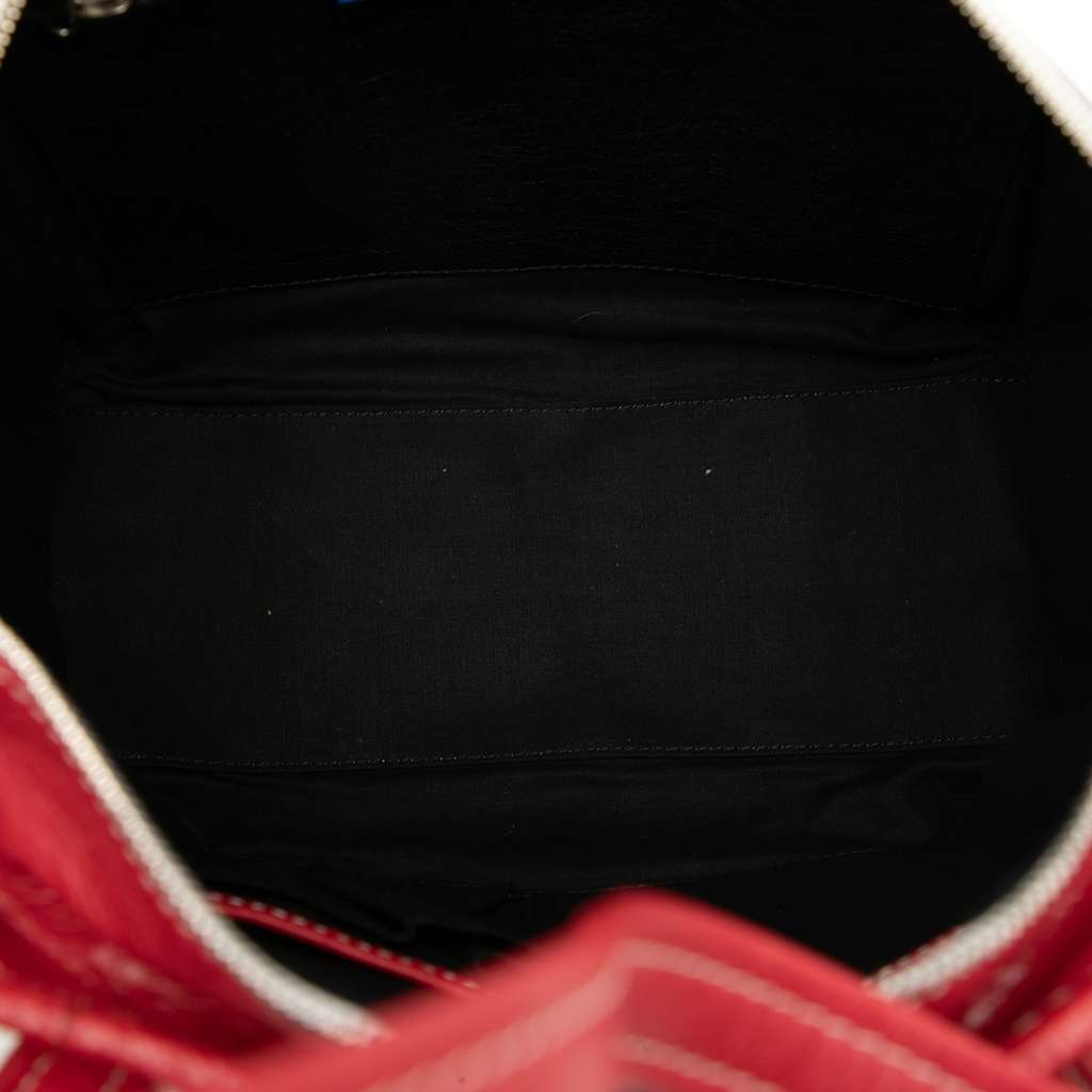 Balenciaga S Lambskin Bazar Shopper Tote Red Leather Very good - Model View