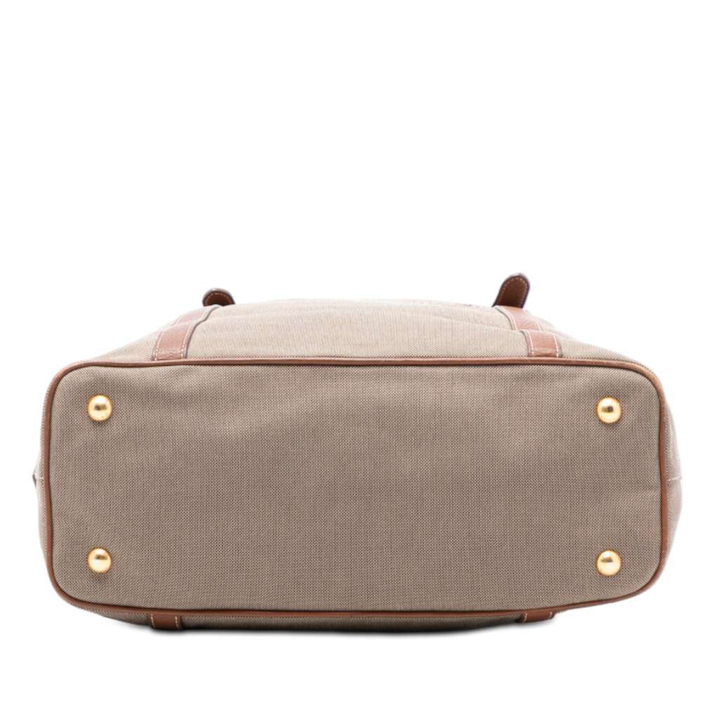 Prada Canvas Canapa Logo Satchel Beige Very good - Inside View