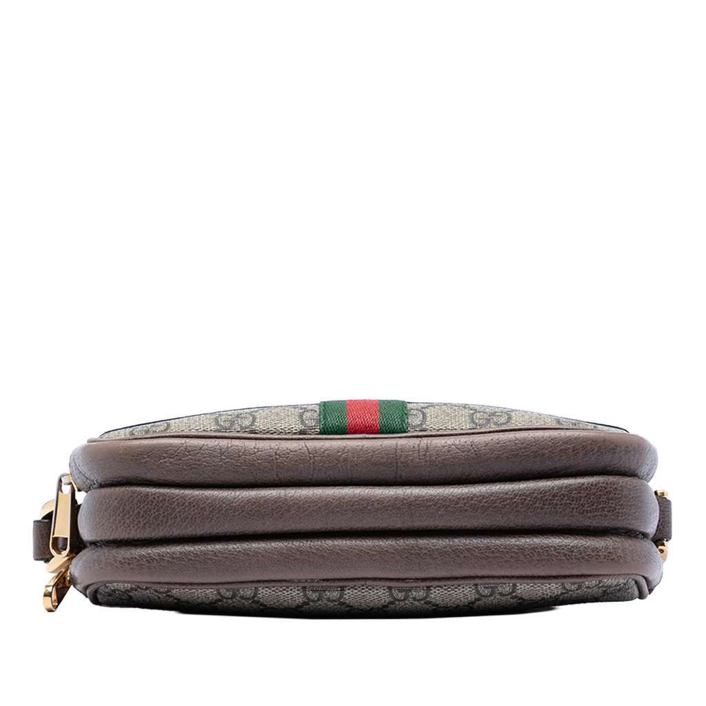 Gucci Mini GG Supreme Web Ophidia Triple Zip Crossbody Beige Canvas Very good condition - Inside View