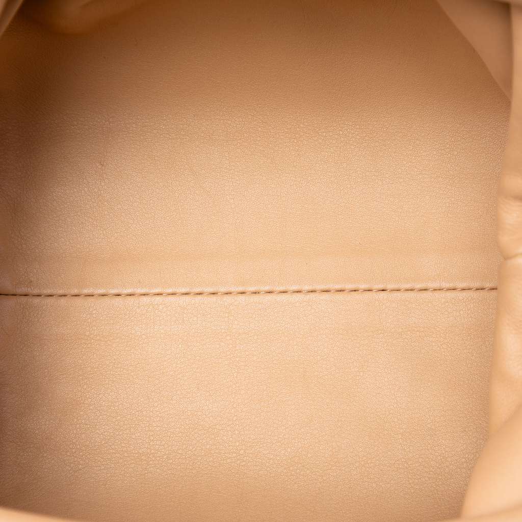Bottega Veneta Lambskin The Mini Pouch Crossbody Brown Leather Very good - Model View